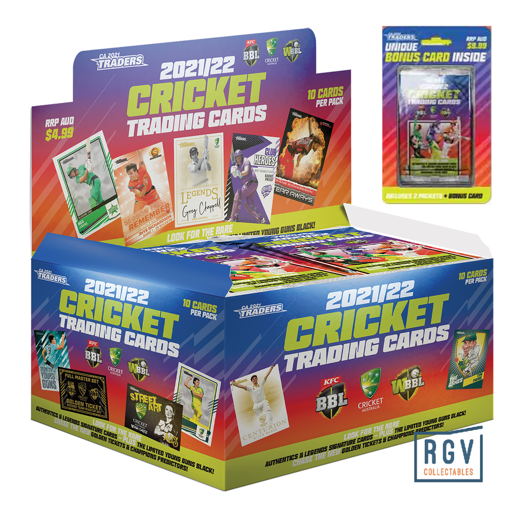 2021 / 22 TLA TRADERS CRICKET CARDS FACTORY SEALED BOX + STARTER PACK