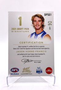 Jason Horne-Francis Gold DPS 'Jumper Number' 06/85 - 2022 AFL Select Optimum