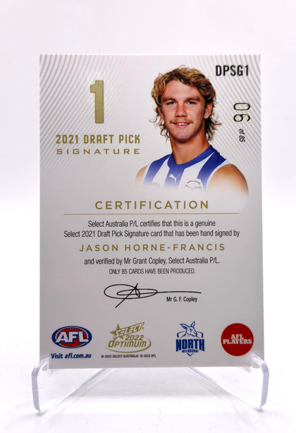 Jason Horne-Francis Gold DPS 'Jumper Number' 06/85 - 2022 AFL Select Optimum