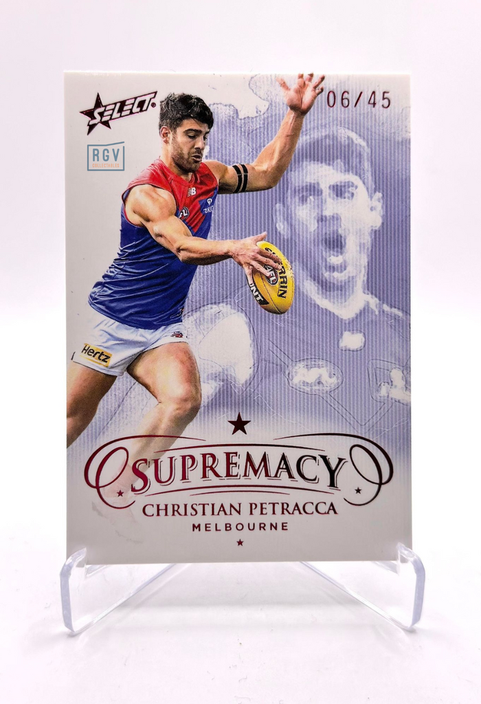 Christian Petracca Red Base Parallel 06/45 LOW - 2021 AFL Select Supremacy