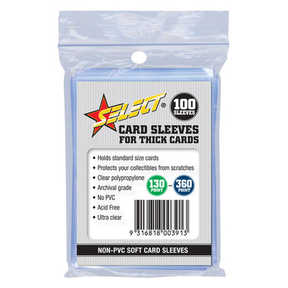 Select Thick Soft Card Sleeves - 100pcs