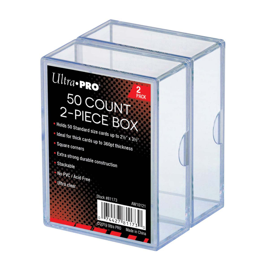 Ultra PRO 2-Piece 50 Count Clear Card Storage Box, 2 x 2 Pack (4pcs)